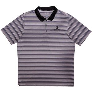 ADIDAS‎ GOLF ClimaCool Polo Shirt Winter Park Pines Golf Club Gray Striped Large